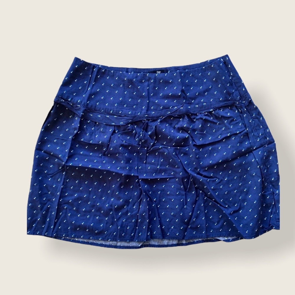GAP Blue Mini Skirt with White Dots